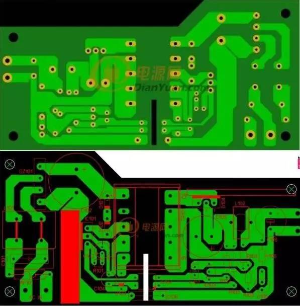 直流稳压电源PCB板设计图