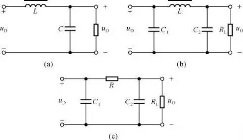电感直流稳压电源滤波电路图