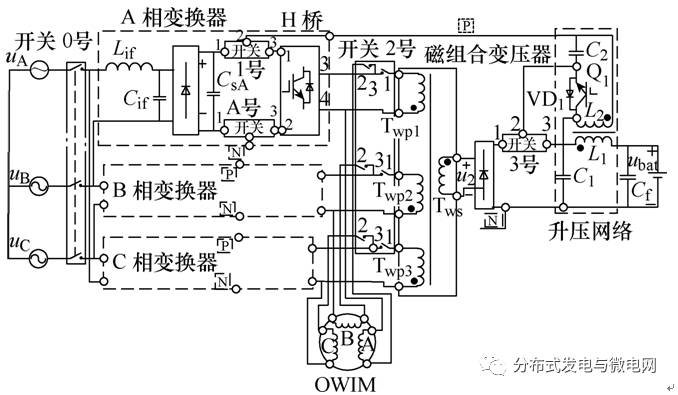 电动汽车蓄电池充电机充电与驱动集成化拓扑结构